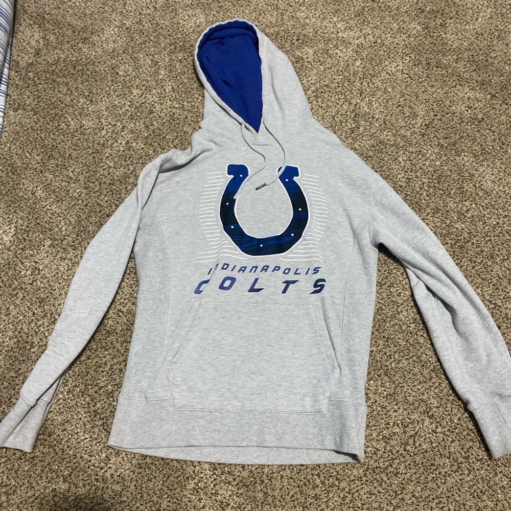 NFL Team Apparel Gray and Blue Hoodie